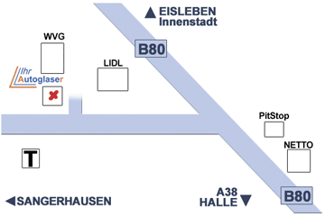Anfahrtskizze Lutherstadt Eisleben