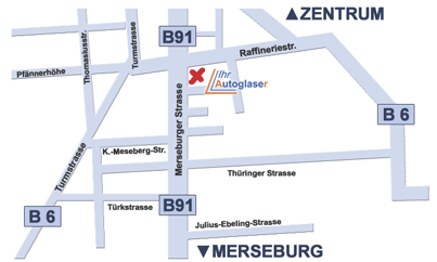 Anfahrtskizze Halle/Saale